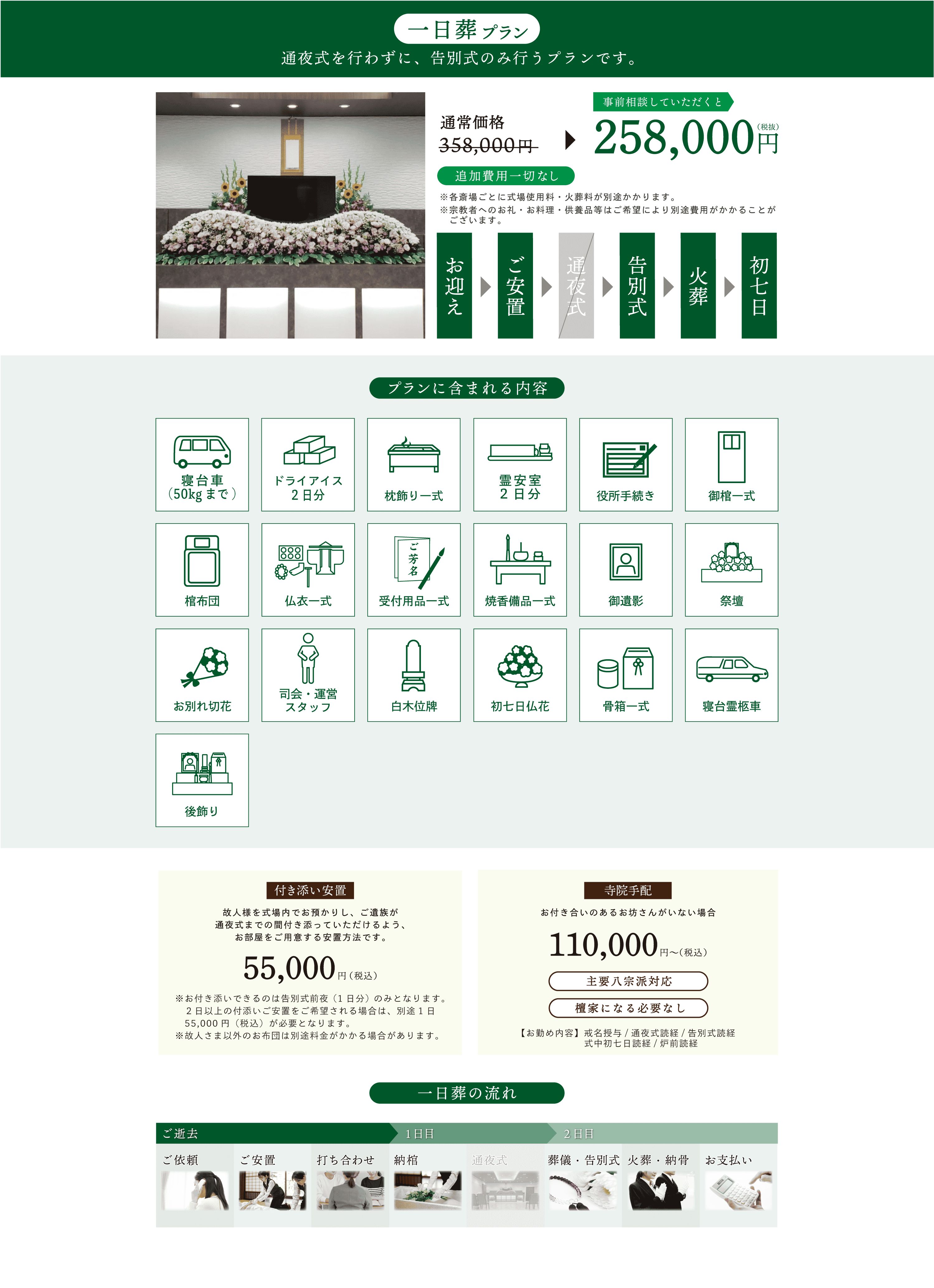 一日葬プラン